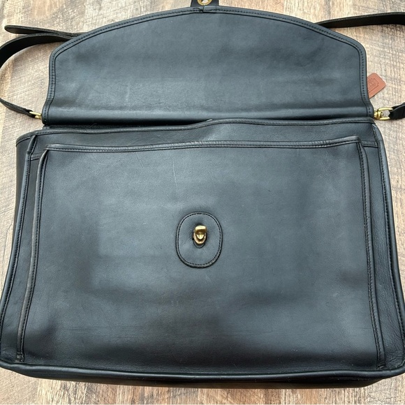 Vintage Coach 5266 Beekman Black Leather Briefcase - Picture 9 of 17